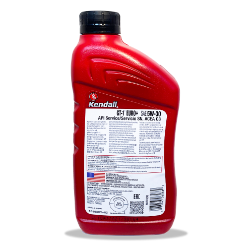 Моторна олива Kendall GT-1 EURO+ Premium Full Synthetic 5W-30 0,946 л