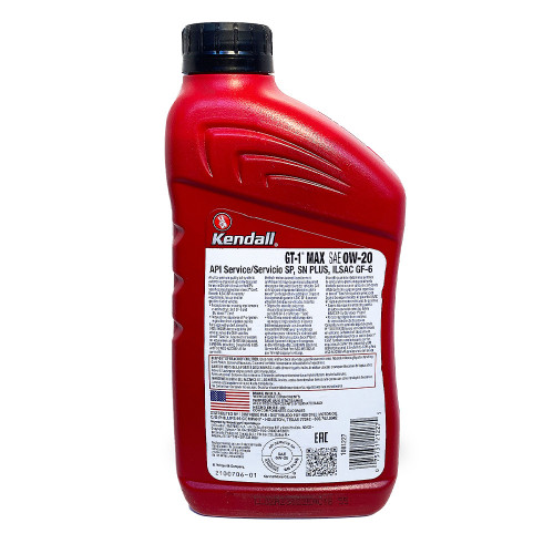 Моторна олива Kendall GT-1 MAX Premium Full-Synthetic 0w-20,  0,946л.