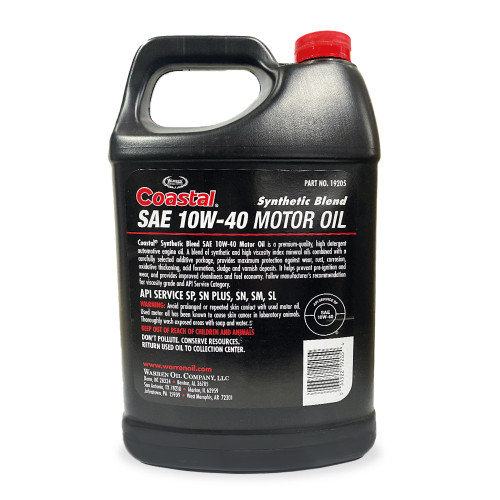 Моторна олива Coastal Synthetic blend 10W-40,  3,78л.