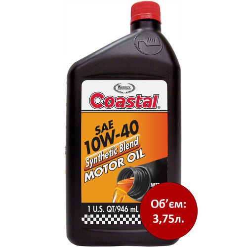 Моторна олива Coastal Synthetic blend 10W-40,  3,78л.