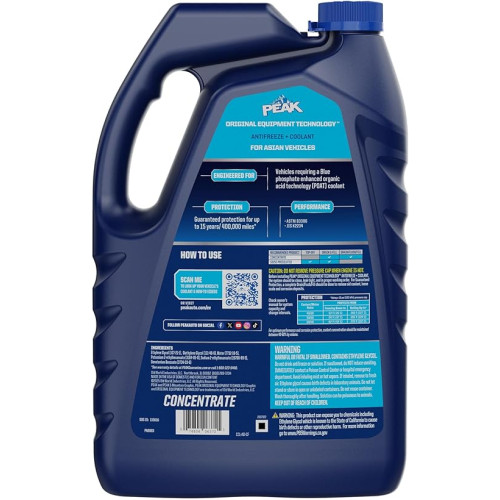 Охолоджуюча рідина PEAK AF OET ASIAN BLUE EXP FS 6/1/3,785 л.