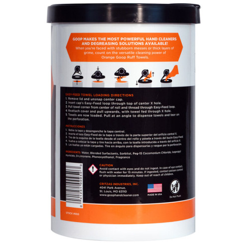 Серветки для очищення  Goop Orange Ruff Towels 6/72 шт