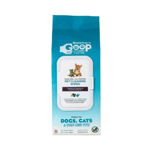 Серветки для очищення для домашніх тварин GROOMER'S GOOP 100 шт