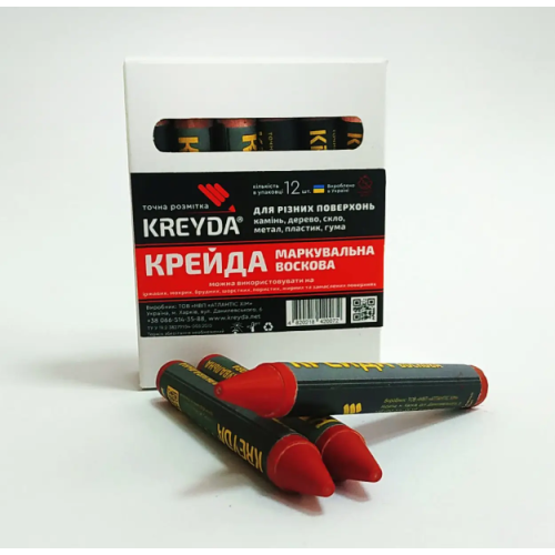 Маркер восковой маркировочный Kreyda (красные) 12шт