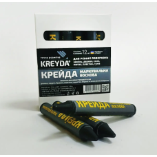 Маркер восковой маркировочный Kreyda (черный) 12шт