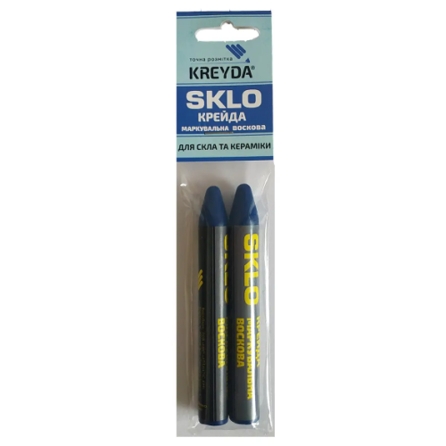 Мел восковой разметочный SKLO (синий) 2шт