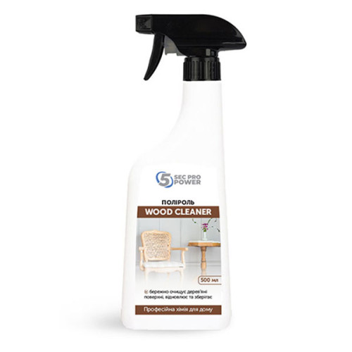 Полироль для мебели / Wood cleaner 5Sec-Pro Power — спрей, 500мл