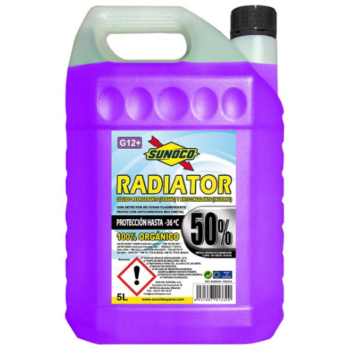 Антифриз SUNOCO RADIATOR COOLANT 50% ORGANIC (-36°C) G12+ фиолетовый - 5 л.