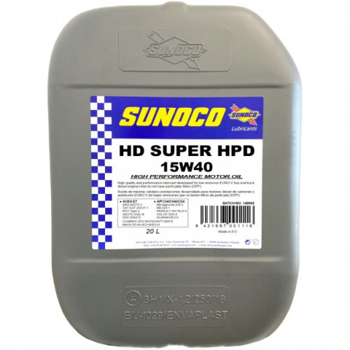 Моторное масло SUNOCO HEAVY DUTY SUPER HPD 15W-40 - 20 л.